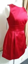 Ladies ZARA BASIC Formal Evening Prom Wedding Cocktail Work Red Dress EUR S
