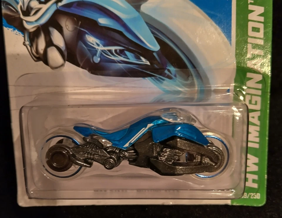 2013 Hot Wheels MAX стали мотоцикла синий HW воображение #59/250 литой 1:64 - Изображение 2 из 3
