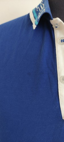 Hugo Boss Mens Casual Short Sleeve Polo Shirt Regular Fit Blue Cotton Size M - Picture 4 of 8