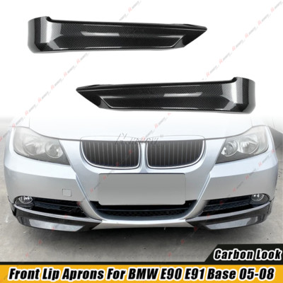 For 05-08 BMW 3 Series E90 Base Front Splitter Lip OE Style Carbon Fiber Look