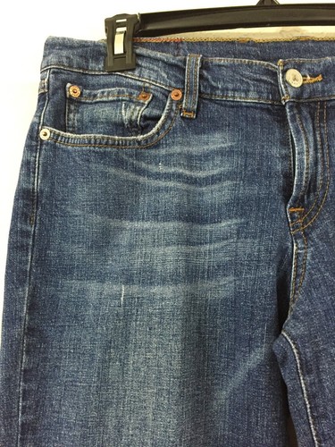 Lucky Brand Dungarees Midrise Flare Regular Size 12 Distressed Denim Jeans - Picture 4 of 9