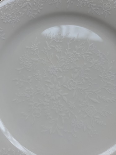 Noritake Affection Ivory 7192 Bread Plate 6.5" Round White Cream Silver Rim 1 Ct - Picture 3 of 5