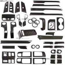 Abs Carbon Fiber Interior Dash Center Console Trim Cover Set Fits Tundra 2014-21 Abs Carbon Fiber Interior Dash Center Console Trim Cover Set Fits Tundra 2014-21