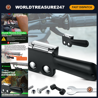 ATV Throttle Extender - Black, Adjustable Control for Enhanced Riding Experience