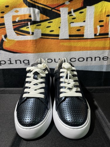 Karl Lagerfeld Perforated Leather Sneaker /Blue Metal / Mens Size 8 M Ex. Cond. - Picture 5 of 12