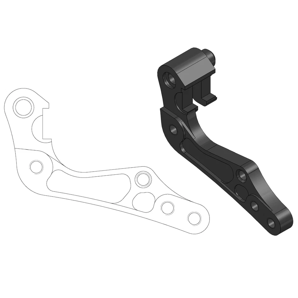 Кронштейн тормозного суппорта для Husqvarna TXC 250 2012 передний от оригинального производителя 270 мм черный мм - Изображение 2 из 4