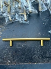 7 1/2 inch gold colored drawer pulls
