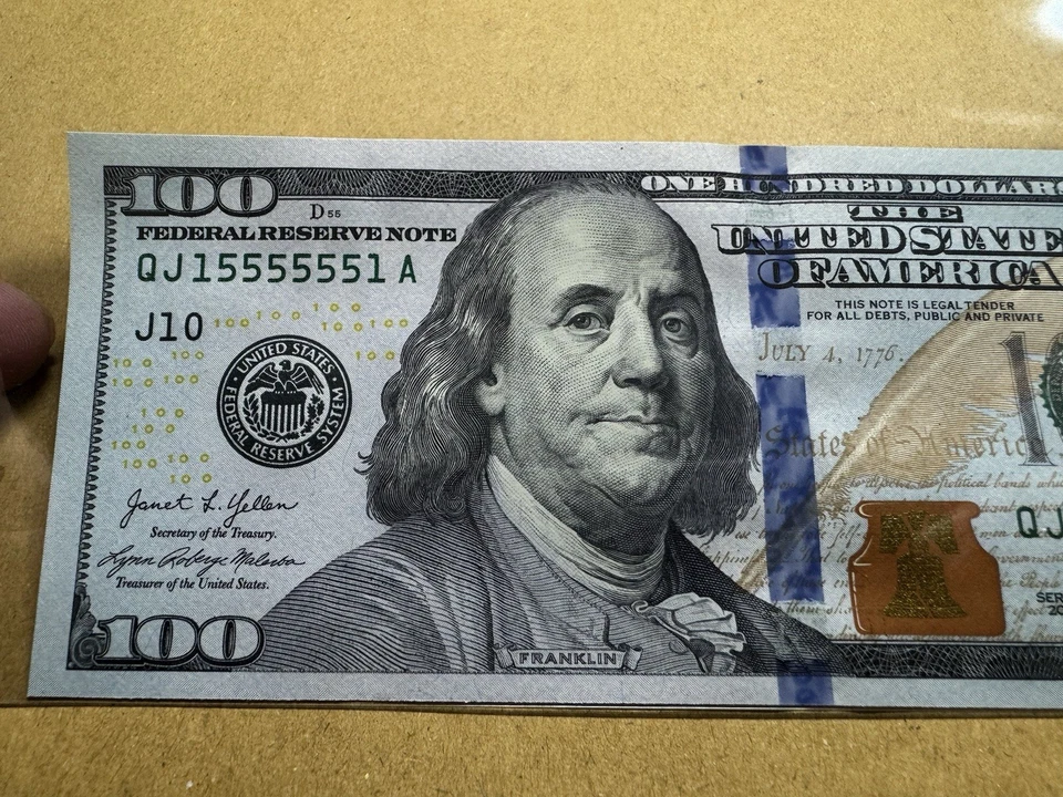 100 Dollars 2021 Serial Super Radar 15555551 SUPER GEM UNC_LDP Shop. - Image 2 of 4