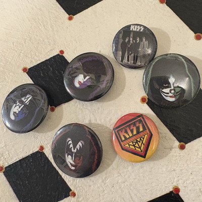 KISS Music Pinback Buttons Set of 6 - Various Designs