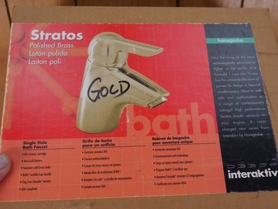 Hansgrohe Interaktiv Stratos Gold Bathroom Faucet 06575930