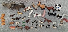 Mixed Lot Plastic Farm Toy Animals ERTL More Horses Cows Fence Pig Cattle