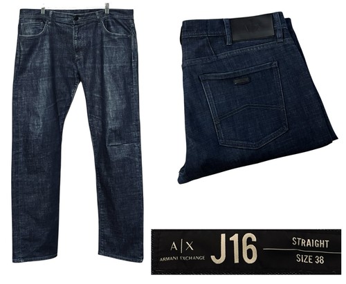 $ 110 A|X Armani Exchange Herren J16-gerader Schnitt 5 Taschen Jeans 38 x 31 indigo Denim