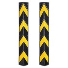 31" Rubber Corner Guard Wall Protectors L Shape Reflective Strips Garage 2pcs — photo 1