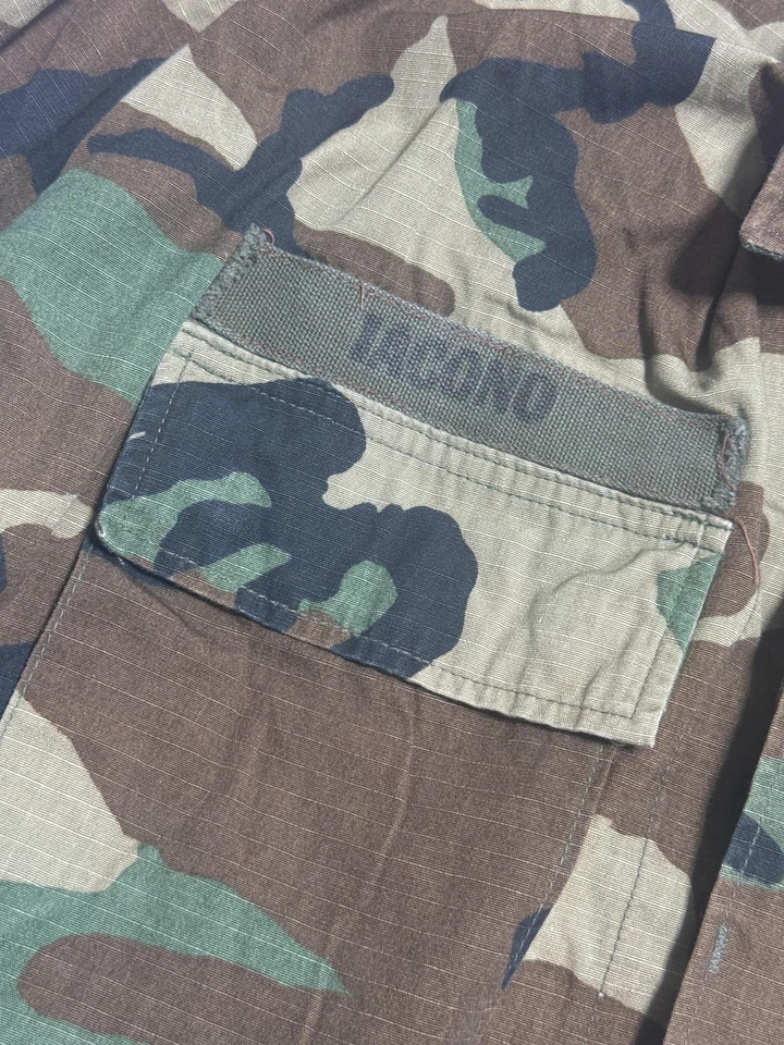 VINTAGE US Army Jacket Mens Medium Regular Woodland Camo BDU Ripstop Combat 80s - Image 4 of 4