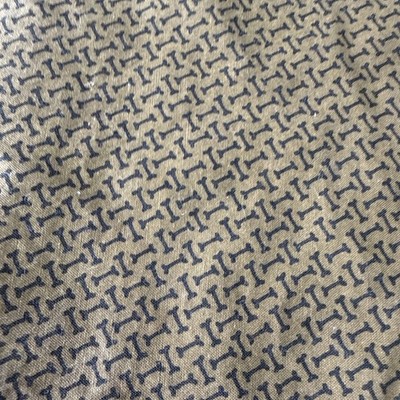 Made In Japan Moda Fabrics #30259 Max Whiskers Cotton Brown W Tiny Black Bones