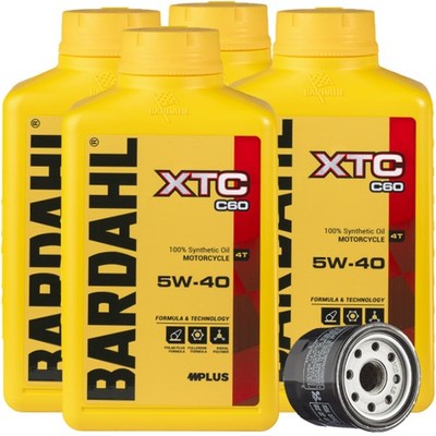 CUTTING KIT 4L Bardahl XTC 5w40 + FILTER HONDA CBF ABS 500 2004-2006