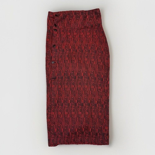 Vintage 1980’s Harry Parnass Parachute Red Geometric Pencil Skirt Size 2 - Picture 1 of 7