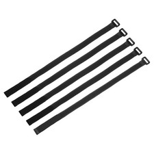 5Pcs Battery Tie Down Straps,0.8x20" Black Nylon Hold Down Hook Loop Strap