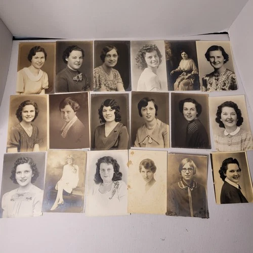 Antique/Vintage Photo Beautiful Women Lot of 18 Photographs