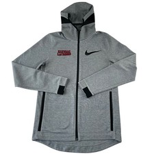 Nike Dri-fit Gray Zip Up Hooded Sweatshirt Harvard University Lacrosse sz Small