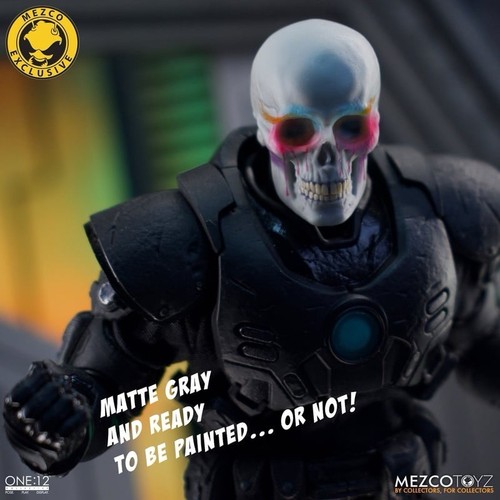 Calaveras gris mate Mezco One:12 - Paquete de 12 “Bolsa de imprimación” (nuevas) para figuras de 6 pulgadas - Imagen 3 de 14