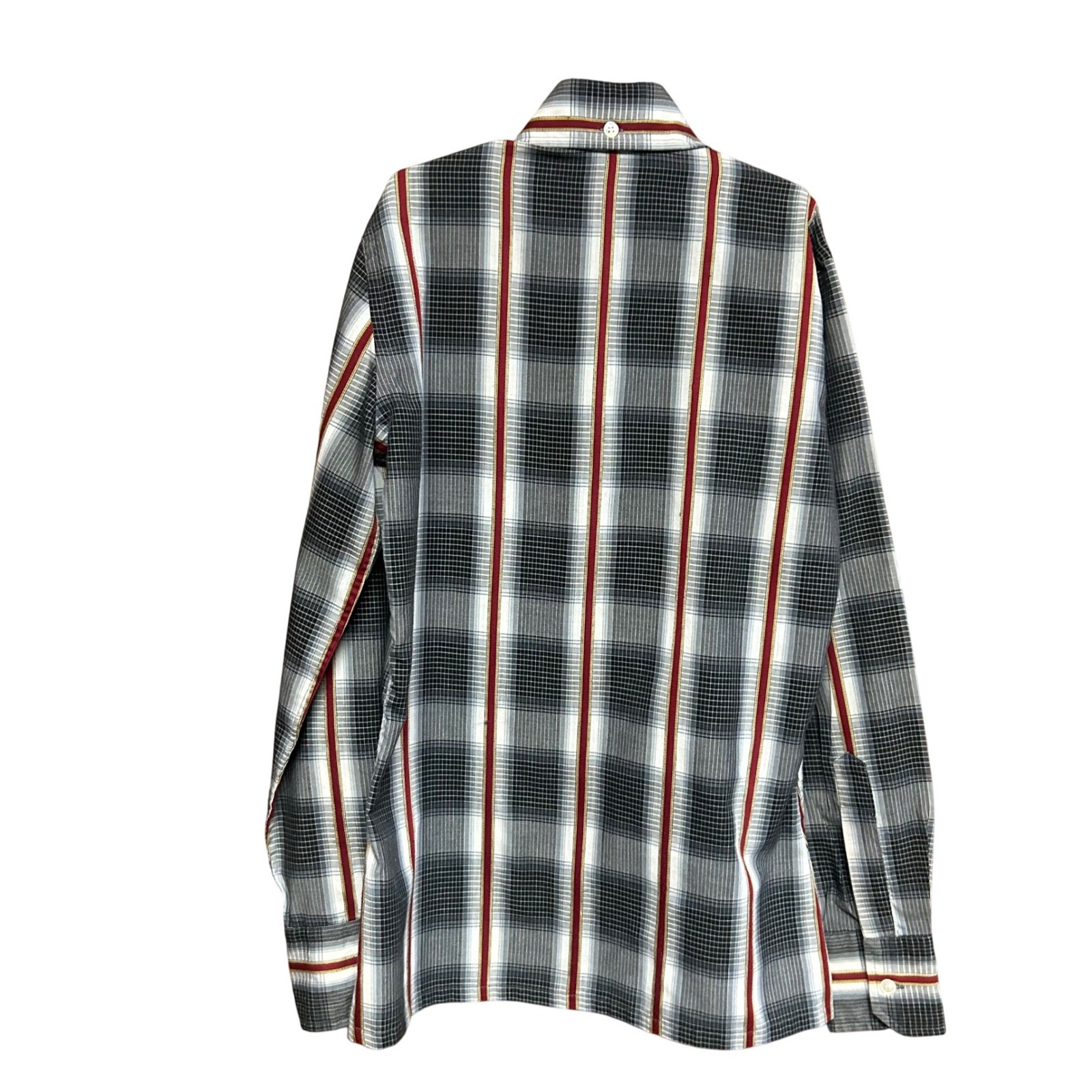 VTG Givenchy Chesa Shirt 6 Plaid Striped Button Down 80s Designer Hong Kong thumbnail 6