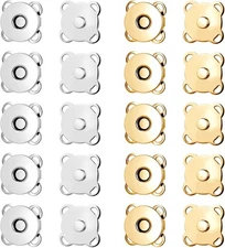 10 Sets Plum Magnetic Snaps Buttons for Sewing 15mm Purse Snap gold silver 
