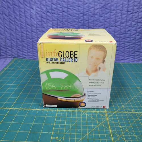 Olympia Infoglobe Digital Caller ID Time Clock Color Changing Works Green HTF