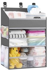 Hanging Diaper Caddy Organizer Crib Organizer Spacious Baby Girl/Boy Nursery ...