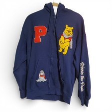 Disney Winnie the Pooh Soft Full Zip Long Sleeve Sweatshirt Jacket Hoodie