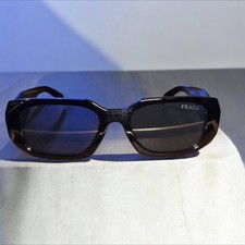 PRADA Milano SPR17WS 49 20-145 Black Dark Grey Lens UNISEX Sunglasses