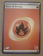 Fire Energy Blue Border Card My First Battle Charmander Stamped Deck Exclusive
