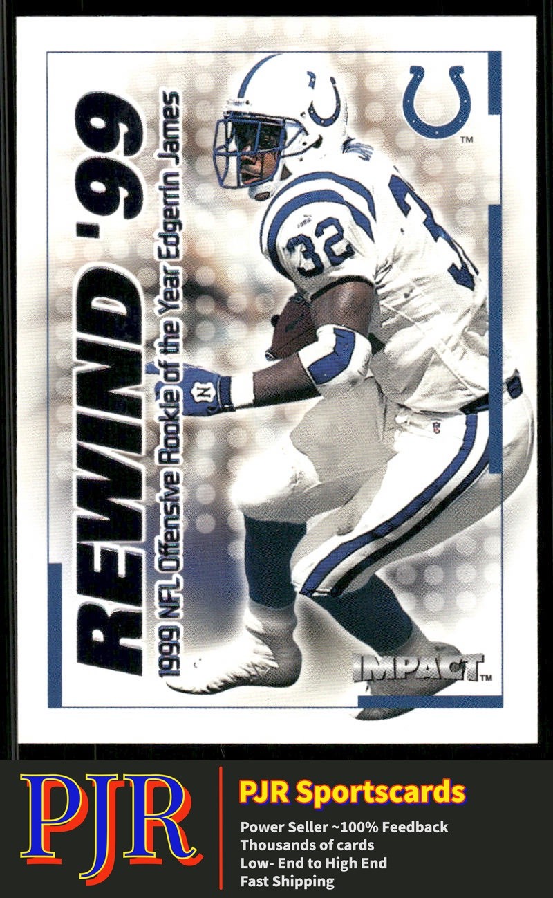 Edgerrin James 2000 Impact #33 RN Indianapolis Colts Rewind '99