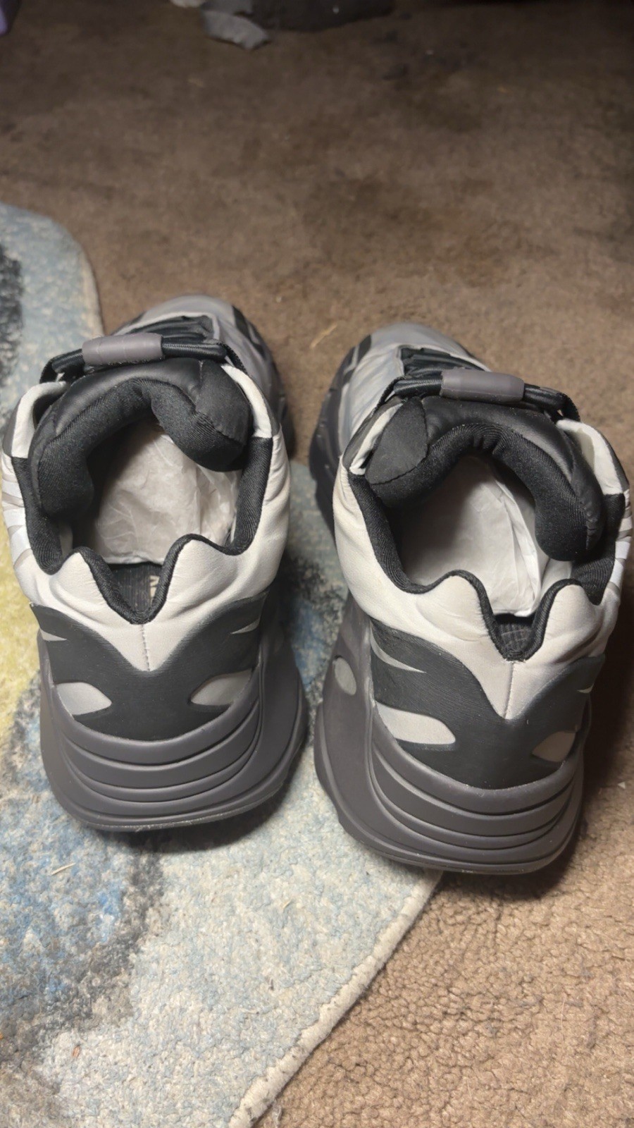 adidas Yeezy Boost 700 MNVN Gray Lace Up Low Top Men's Athletic Sneakers thumbnail 2