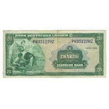 [#176980] Banknote, GERMANY - FEDERAL REPUBLIC, 20 Deutsche Mark, 1949, 1949-08-