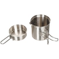 Fox Outdoor Kochgeschirr Edelstahl Topf Pfanne Kochset Trekking Camping Geschirr