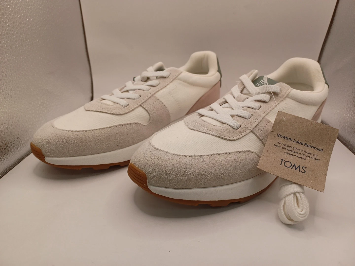 NEW Toms Travel Lite Retro Sneakers Off-White Womens Size 9 US