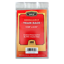 1000ct Cardboard Gold Resealable Sports Card Team Set Bags