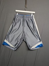 Jordan Nike Basketball Vision Court Dazzle Shorts Gray White Blue Men's Size S