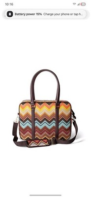 Missoni for Target Travel Tote Bag Multicolored Chevron Zig Zag 12'' x 16''