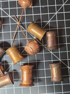 handmade copper bobbin thread spool craft diy flowers reuse repurpose