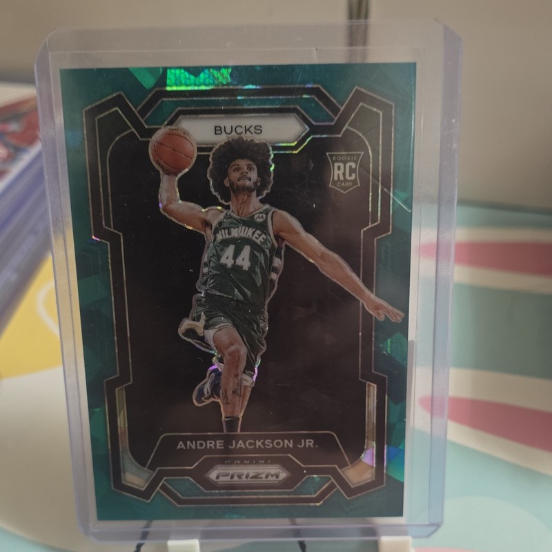 Panini Prizm 2023-24 Andre Jackson Jr. Teal Ice Rookie #131 Milwaukee Bucks /225