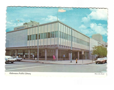 #ad Kalamazoo Public Library Kalamazoo MI vintage postcard unposted $5.95
