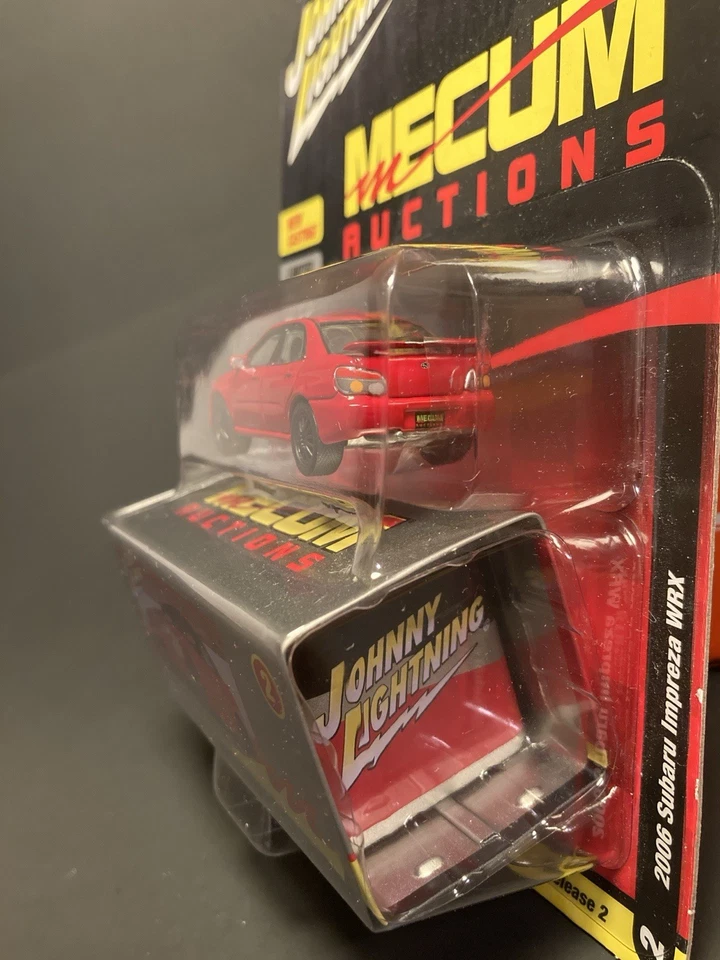 Lata de almacenamiento Subaru Impreza WRX Red Mecum Johnny Lightning 2006 1/64 JLCT015-A2 Foto 4 de 4
