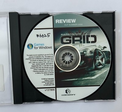 Race Driver: Grid Review Version PC 2008 Pre-release code Codemasters with docs