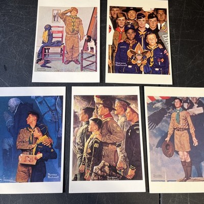 Set of 5 Norman Rockwell Boy Scouts of America Postcards Classico 4x6 BSA Art