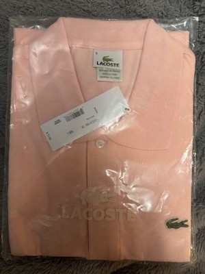 Lacoste Pink Polo Shirt Size L with Tags
