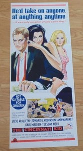 The Cincinnati Kid Original 1965 Daybill Cinema Movie Poster Steve Mcqueen Rare Ebay