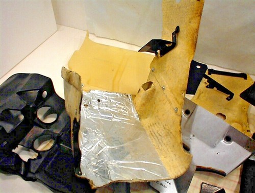1989 HONDA PACIFIC COAST PC800 PC 800 ENGINE SHROUDS SHIELDS COVERS HARDWARE - Picture 8 of 12