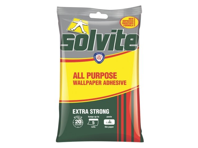 Solvite All Purpose Extra Strong Wallpaper Paste 5 Roll Sachet SLV1591219